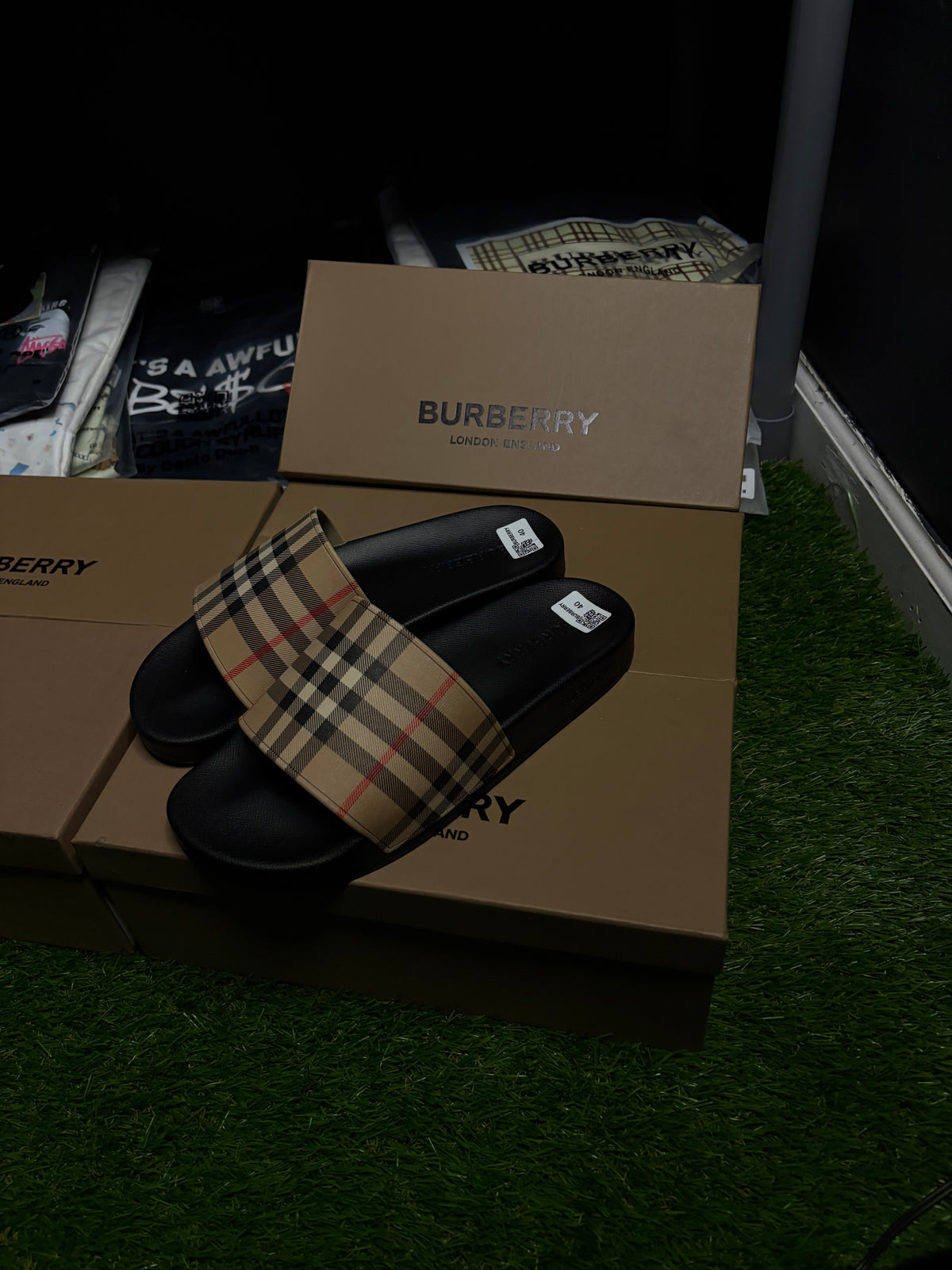 Burberry slides